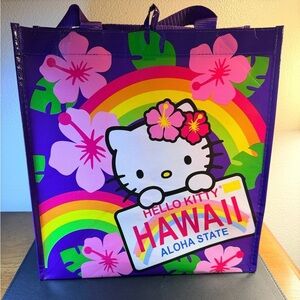 NWOT Hello Kitty Hawaii Aloha Reusable Tote - Purple and Pink